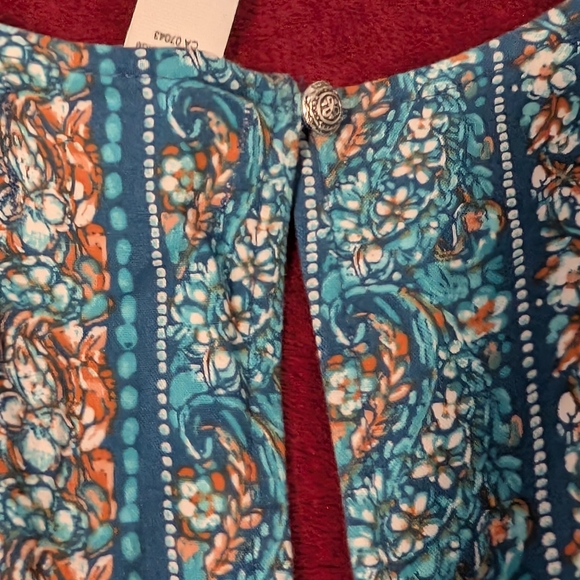 Bohemian Blue and Orange Wide-Leg Jumpsuit - Picture 5 of 7